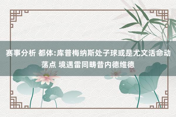 赛事分析 都体:库普梅纳斯处子球或是尤文活命动荡点 境遇雷同畴昔内德维德