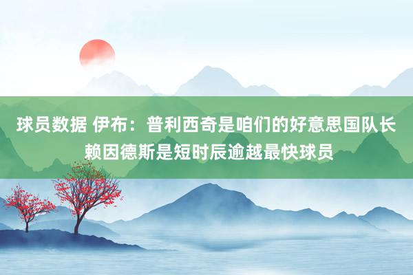 球员数据 伊布：普利西奇是咱们的好意思国队长 赖因德斯是短时辰逾越最快球员