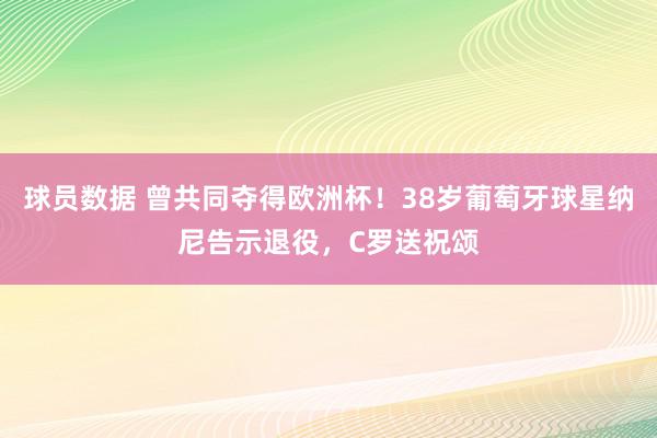 球员数据 曾共同夺得欧洲杯！38岁葡萄牙球星纳尼告示退役，C罗送祝颂