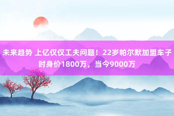 未来趋势 上亿仅仅工夫问题！22岁帕尔默加盟车子时身价1800万，当今9000万