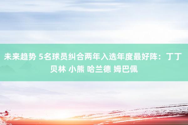 未来趋势 5名球员纠合两年入选年度最好阵：丁丁 贝林 小熊 哈兰德 姆巴佩